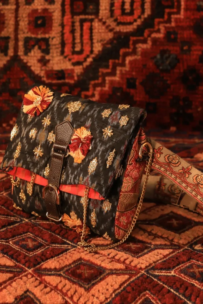 Black Ikat Batua