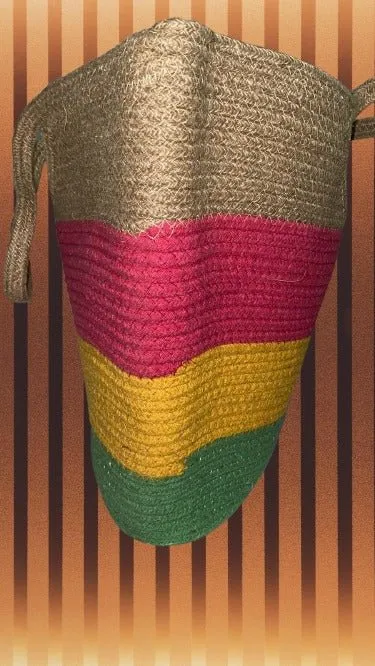 Colourful Jute Tote Bag