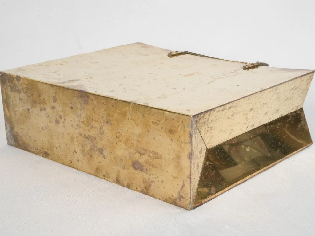 Mid-Century Italian Shopping Bag Magazine Holder - Brass