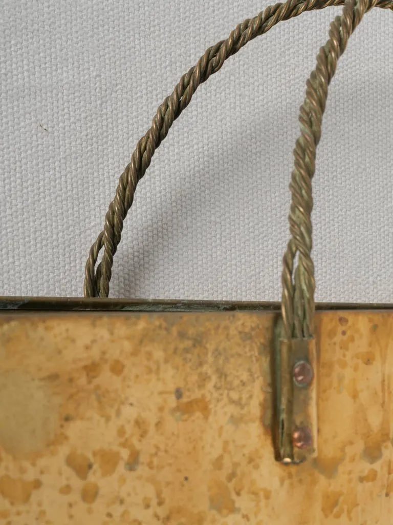Mid-Century Italian Shopping Bag Magazine Holder - Brass