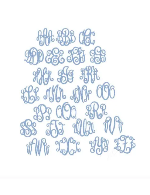 Oxford Filled Embroidery Font