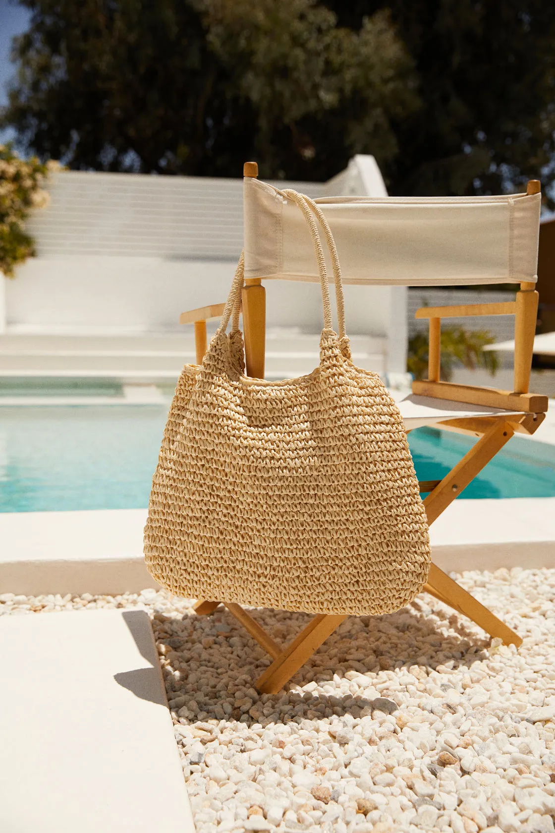 Playa Tulum Woven Straw Shoulder Beach Bag - Natural